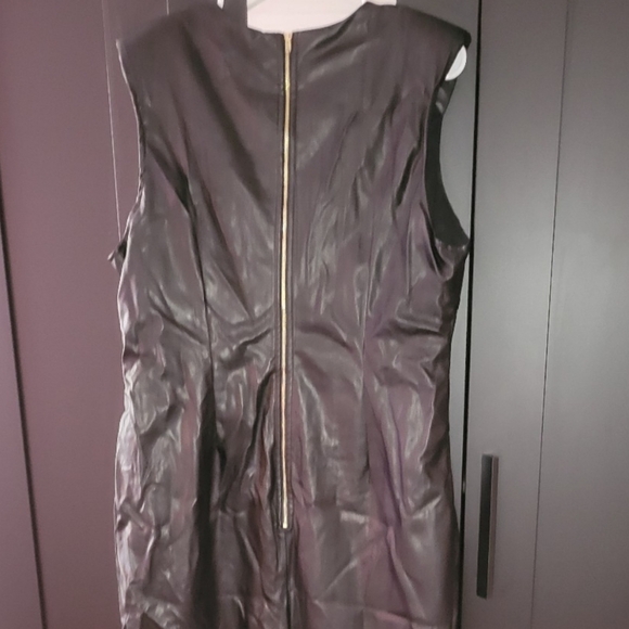 Fashion Nova - Faux Leather Chic Maxi Dress - Black 2X - Picture 3 of 4